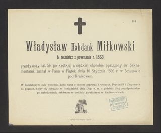 Zdjęcie powstańca styczniowego Władysław Miłkowski