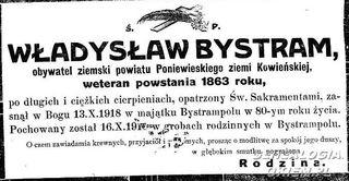 Zdjęcie powstańca styczniowego Władysław Bystram