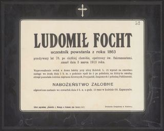 Zdjęcie powstańca styczniowego Ludomił Focht