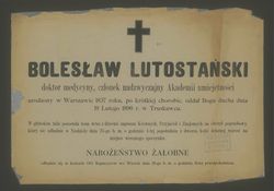 Bolesław Lutostański - klepsydra
