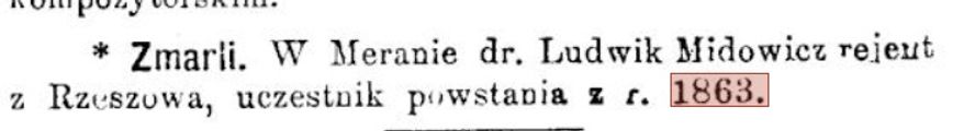 Midowicz Ludwik ( - 1903) 
